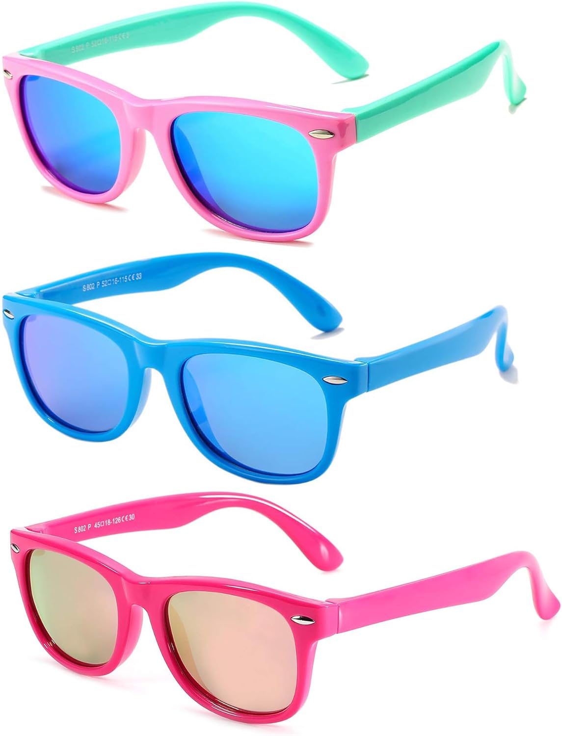 B4 3pack ( Pink Green/Blue Mirror + Blue/Blue Mirror + Hot Pink/Pink Mirror )