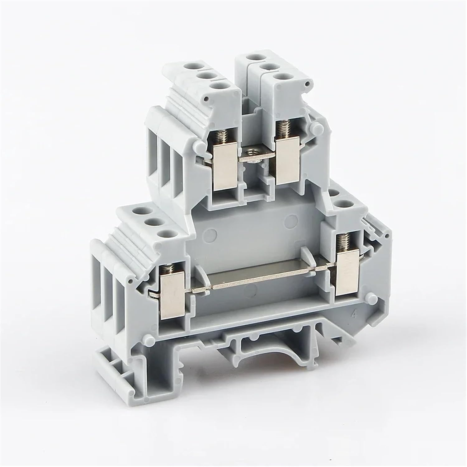 50Pcs Din Rail Terminal Blocks UKK5 Connector Double Layer Terminal Blocks Screw Electrical Wiring Wire Conductor UKK-5