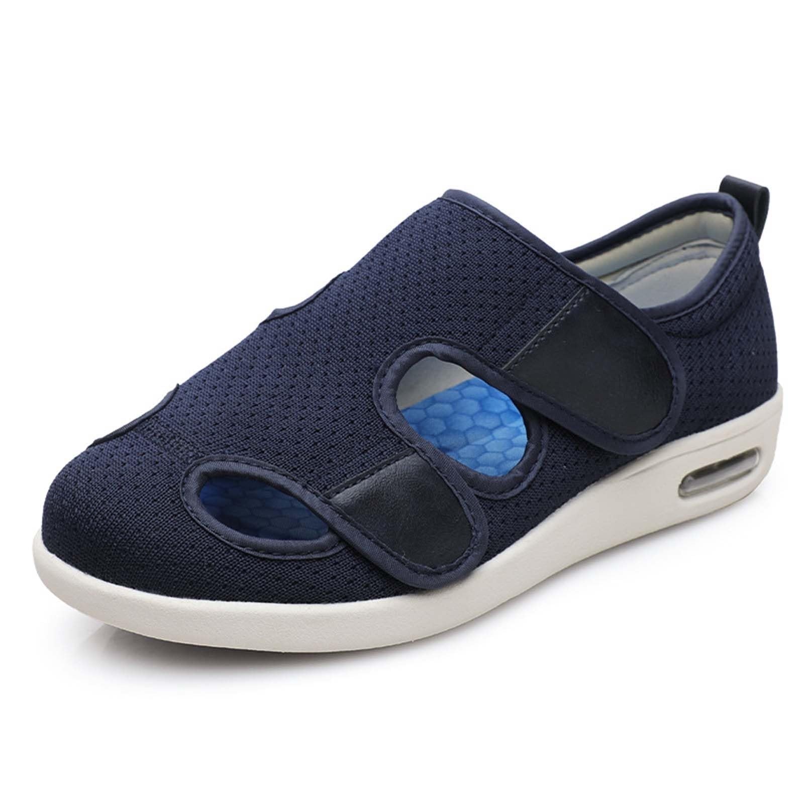 Buty dla diabetyków, buty o bardzo szerokiej szerokości Kobiety Mężczyźni, buty medyczne na opuchnięte stopy, ortopedyczne buty dla diabetyków z pianką zapamiętującą kształt Regulowane buty do chodzen
