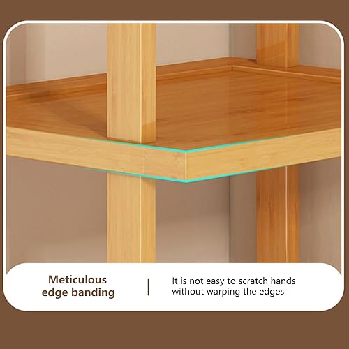 Miniatura 9 de Walbest Zapatero vertical de bambú de 6 niveles para puerta, organizador de zapatos con gran capacidad, estante desmontable para zapatos, para el