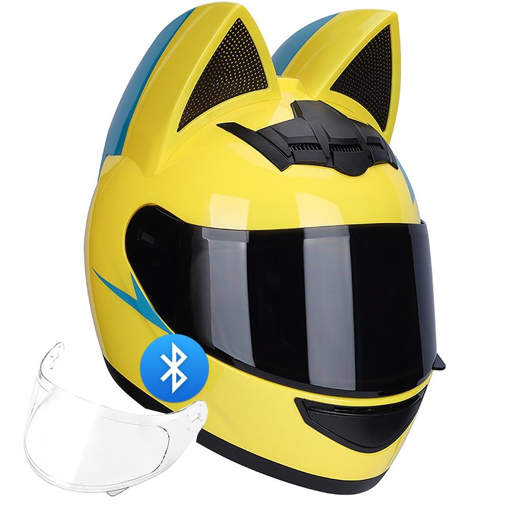 Generic Cat Ear Bluetooth Full Face Helmet