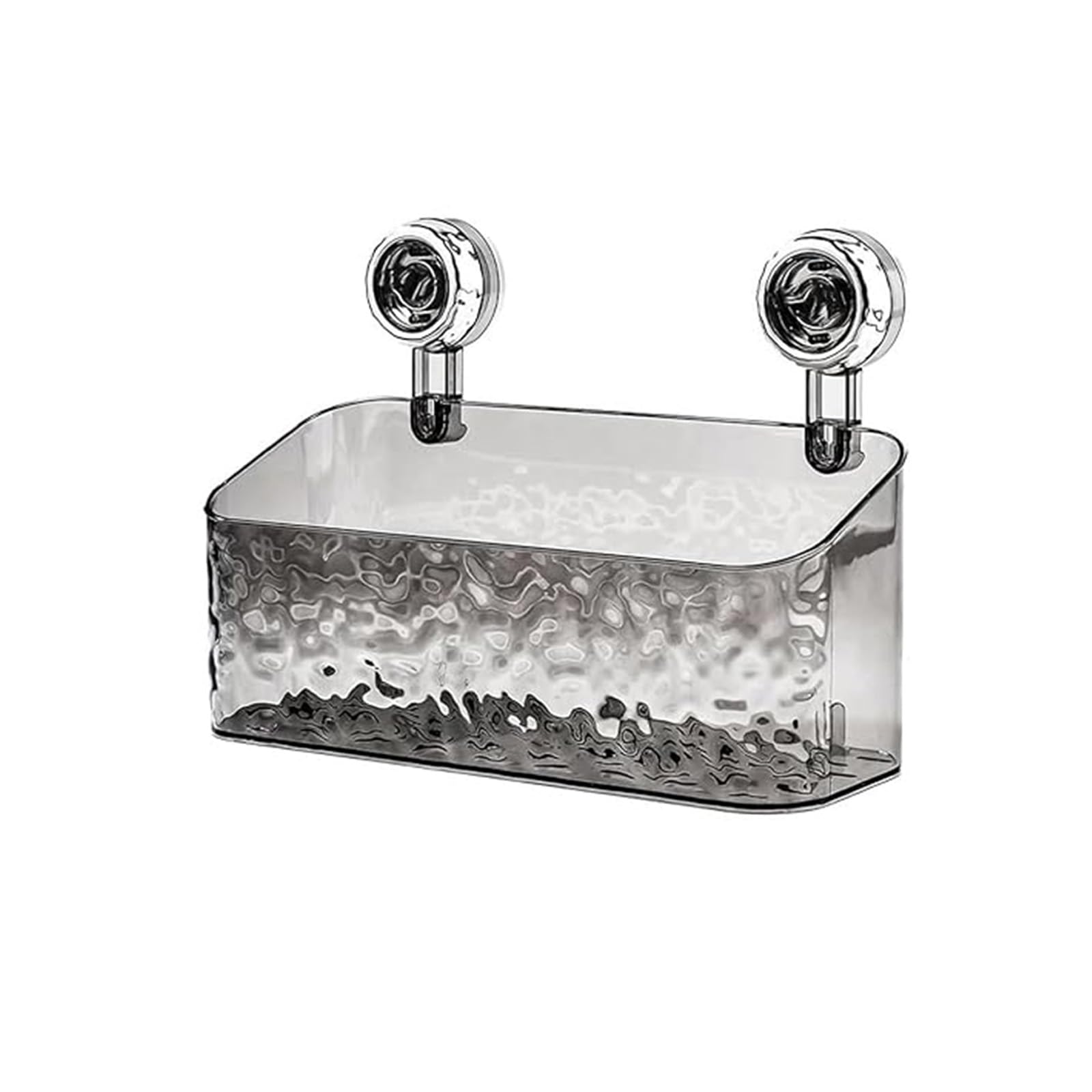 Nest Grip Shelf for Bathroom,Clear Acrylic Shower Caddy Suction Cup Storage Rack,Mounted Removable Large Capacity Basket, No-Drilling Wall (