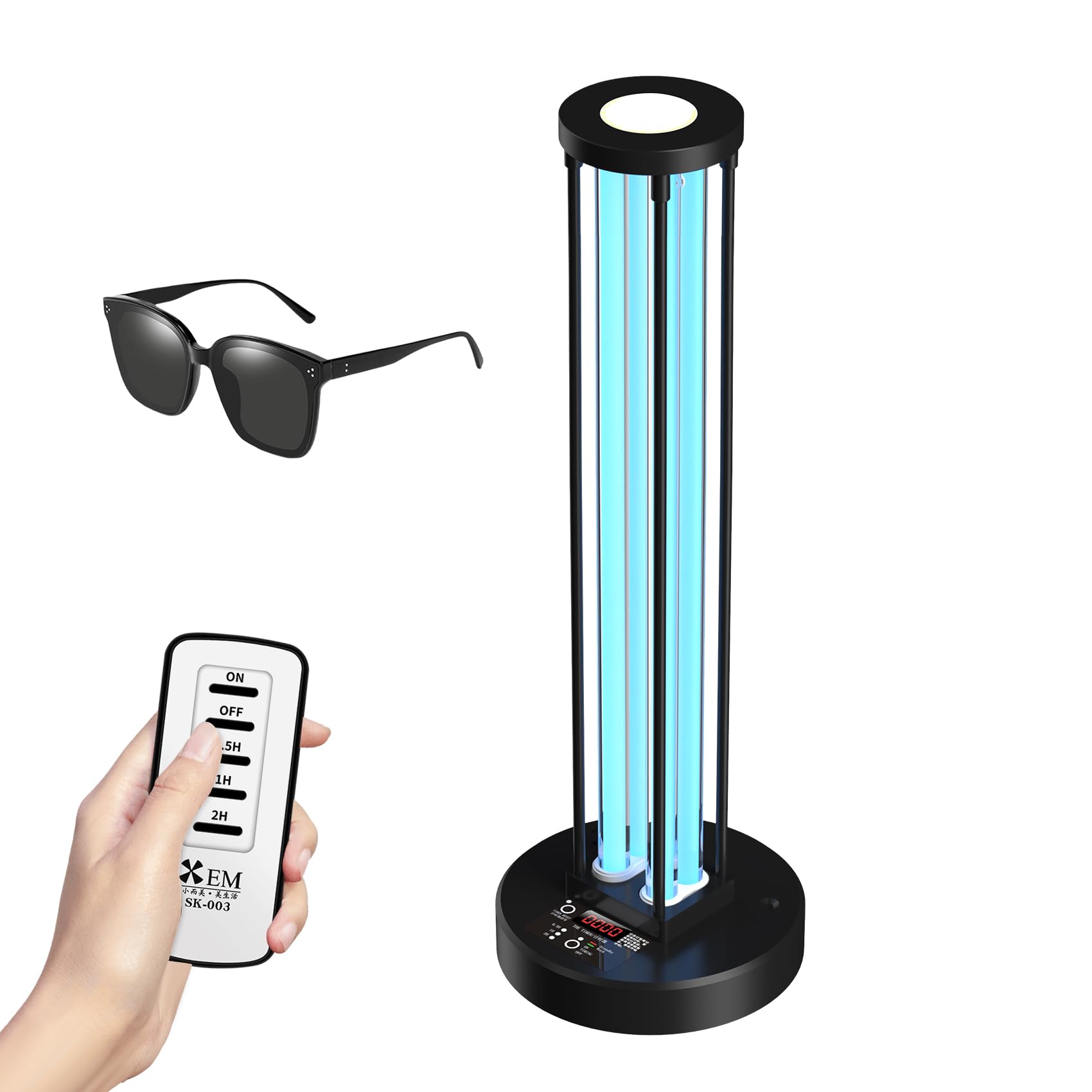 Ultraviolet Germicidal Home Disinfection Lamp,110w UV+Ozone Free UV Light Sanitizer for Whole Room, 99.99% Kill Sanitization Rate for Odor Room Kitchen Home Office School