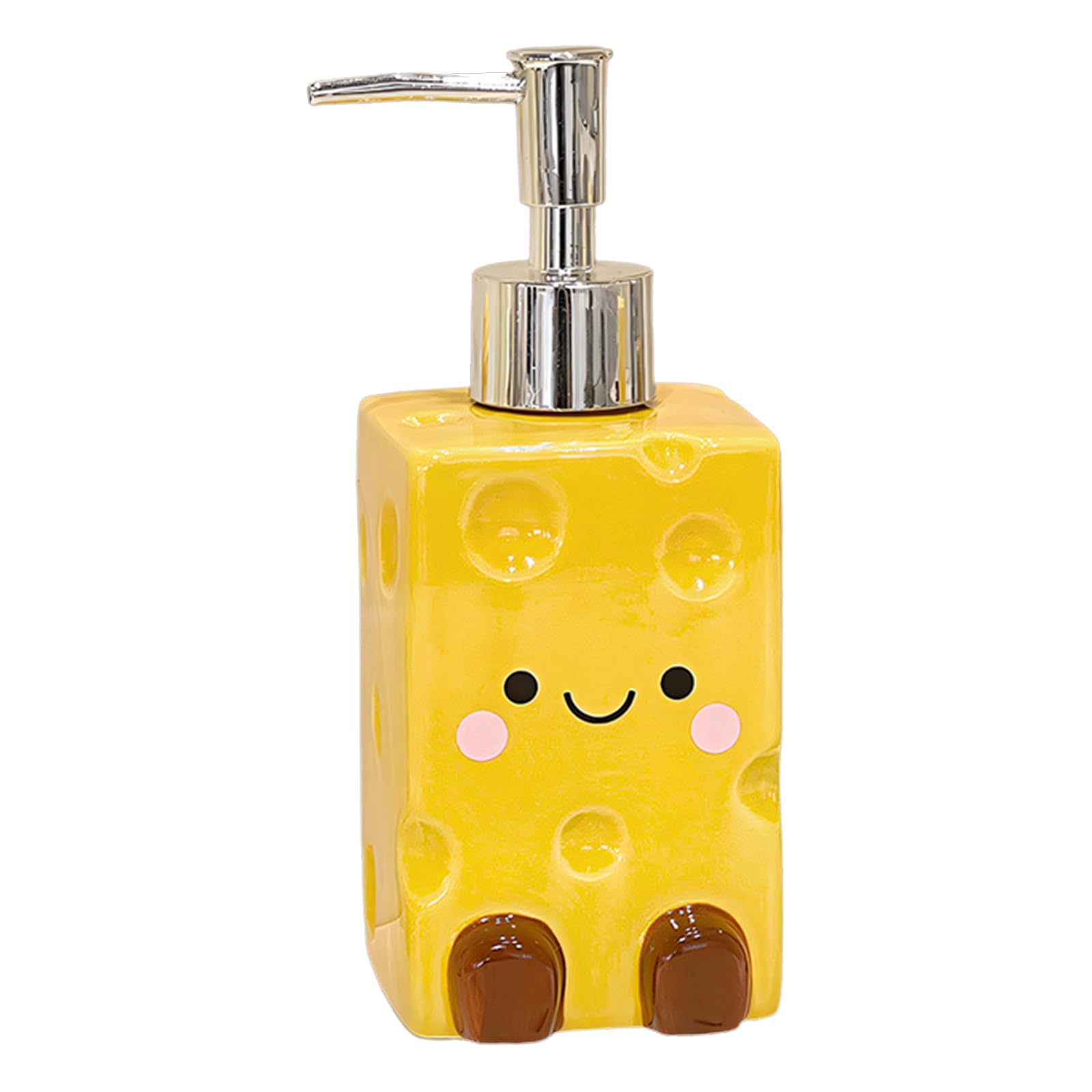 Cheesecake Shaped Empty Refillable Soap Dispenser for Bath Shampoo Lotion for Gift Giving Portable Liquid Soap