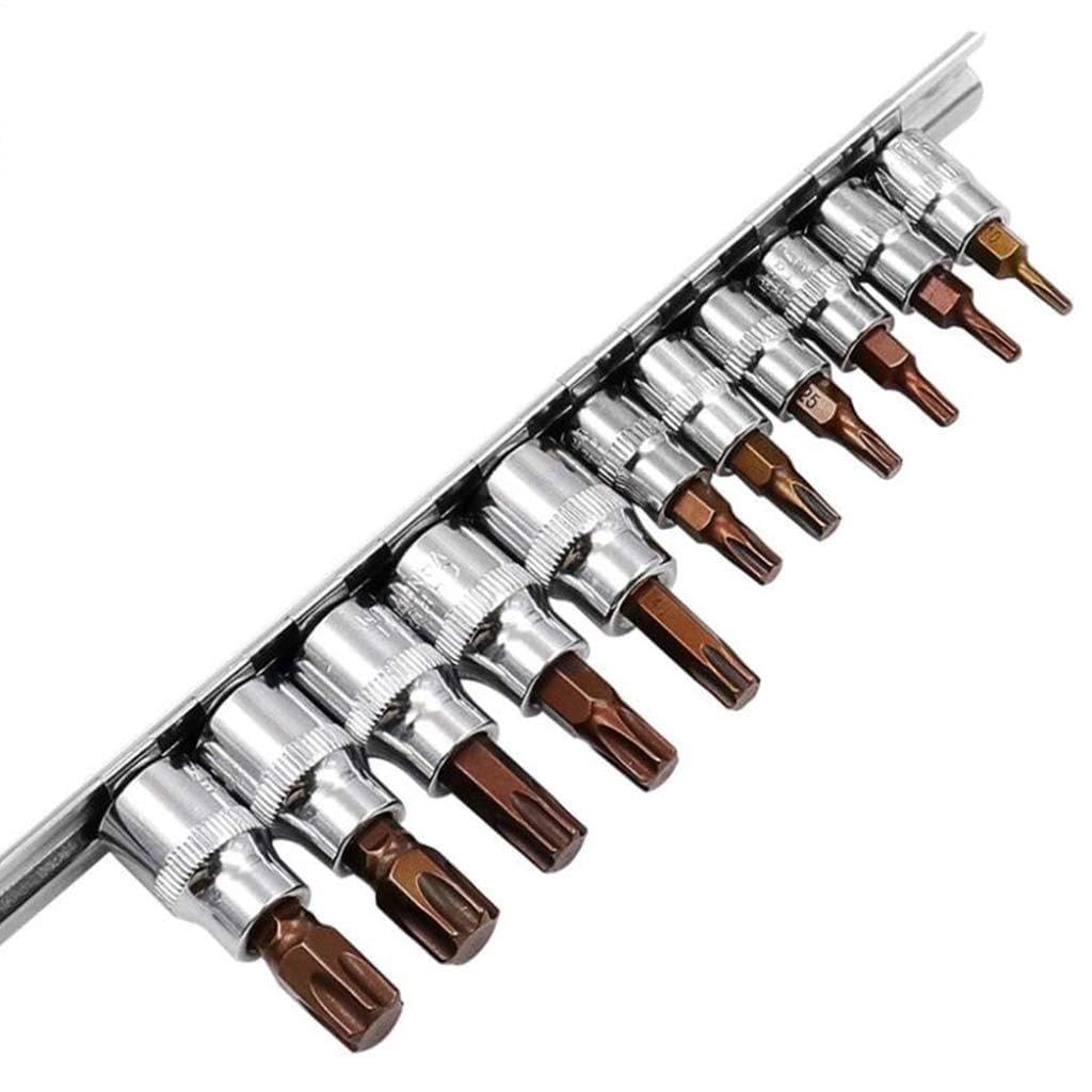 Embouts hexagonaux T10-T60 étoile 3/8" 1/4" en acier chromé pour vissage