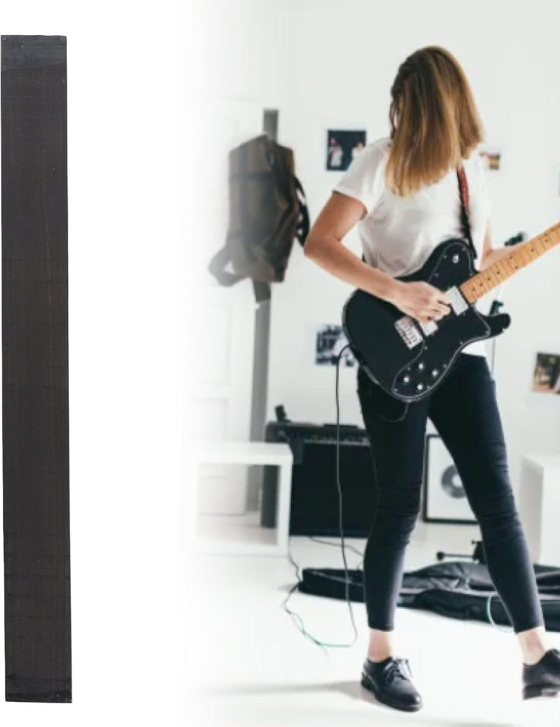 Tastiera per chitarra, in ebano, per fai da te, chitarra acustica, ukulele, accessori per strumenti musicali
