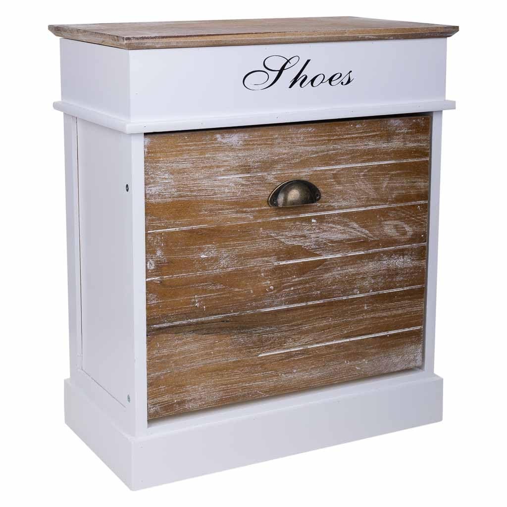 WANDERLUST DECO Zapatero de Madera Blanco 50x28x58