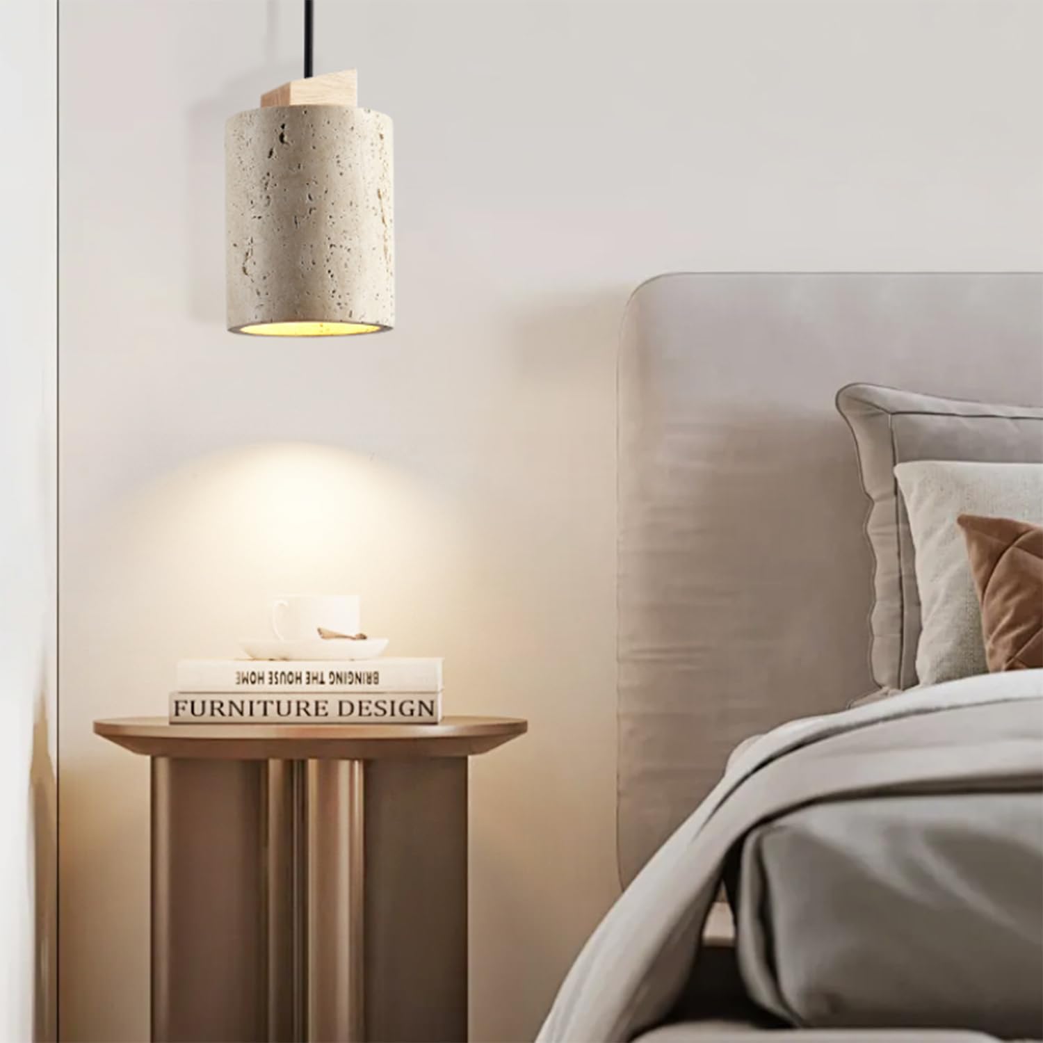 Lampadario decorativo in legno con lampada a sospensione