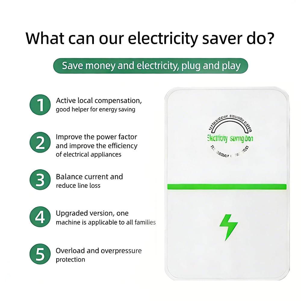 Optiwatt Electricity Saver, Suitable for Home & Commercial Use, Helps Reduce Unnecessary Power Consumption, Works with Various Electrical Appliances (4, White) — view 7