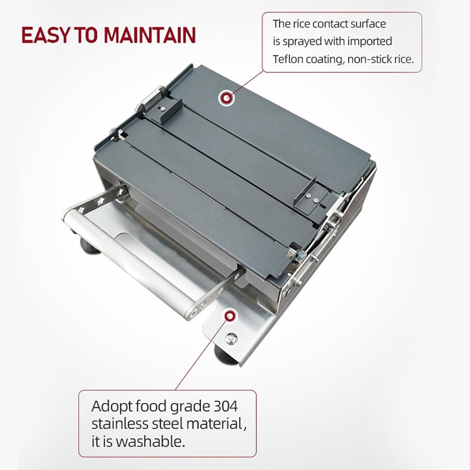 Sushi Rollschneider Maschine, Edelstahlschneider für präzises gleichmäßiges Schneiden, manueller Lebensmittelschneider für Sushi, Fleisch, Tofu, Gemüse