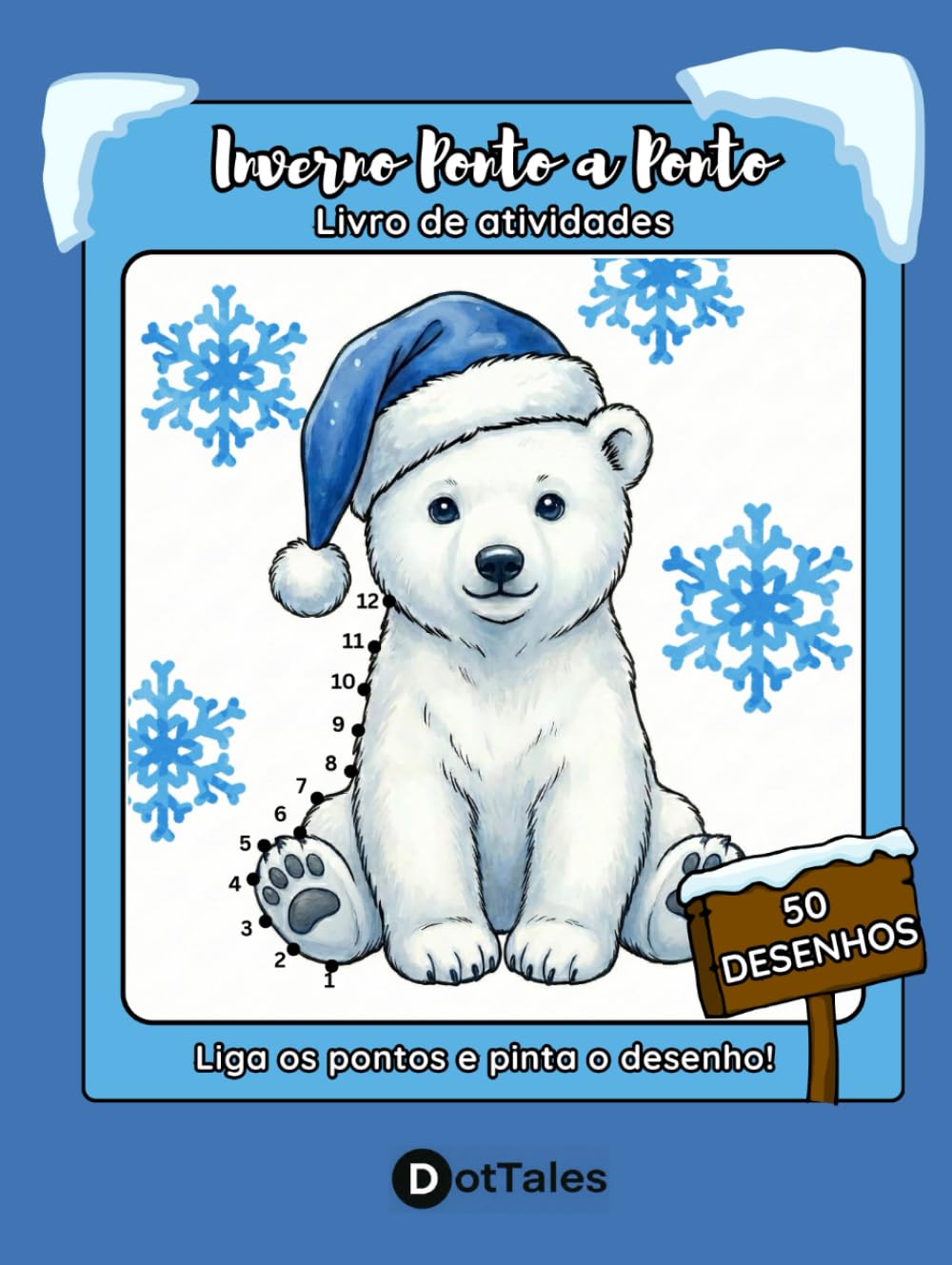 Inverno Ponto a Ponto: Livro de Atividades para Crianças (6-10 Anos)