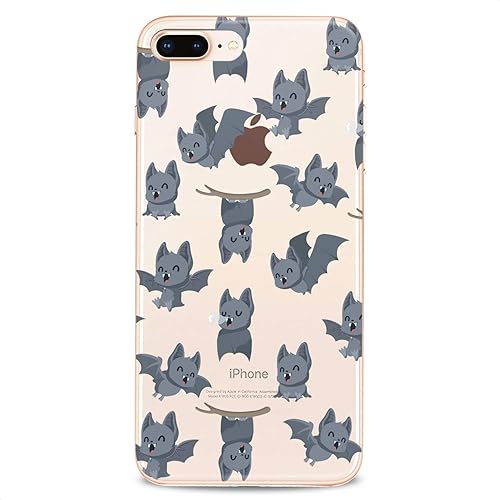 Miniatura 6 de Cavka Funda compatible con iPhone 14 13 Pro Max 12 Mini 11 Xs X 8 Plus Xr 7 SE 6s 5 divertido diseño de murciélagos flexible diseño delgado