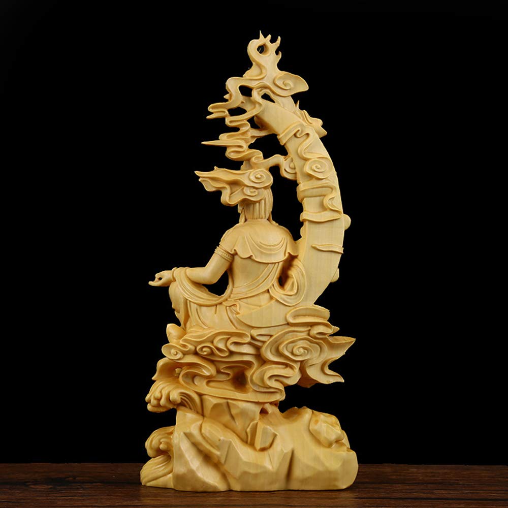 観音菩薩　柘植　仏像 木彫 仏像専門店 仏像屋 / 天然ツゲ 黄楊 柘植 木彫り彫刻観音像 観音