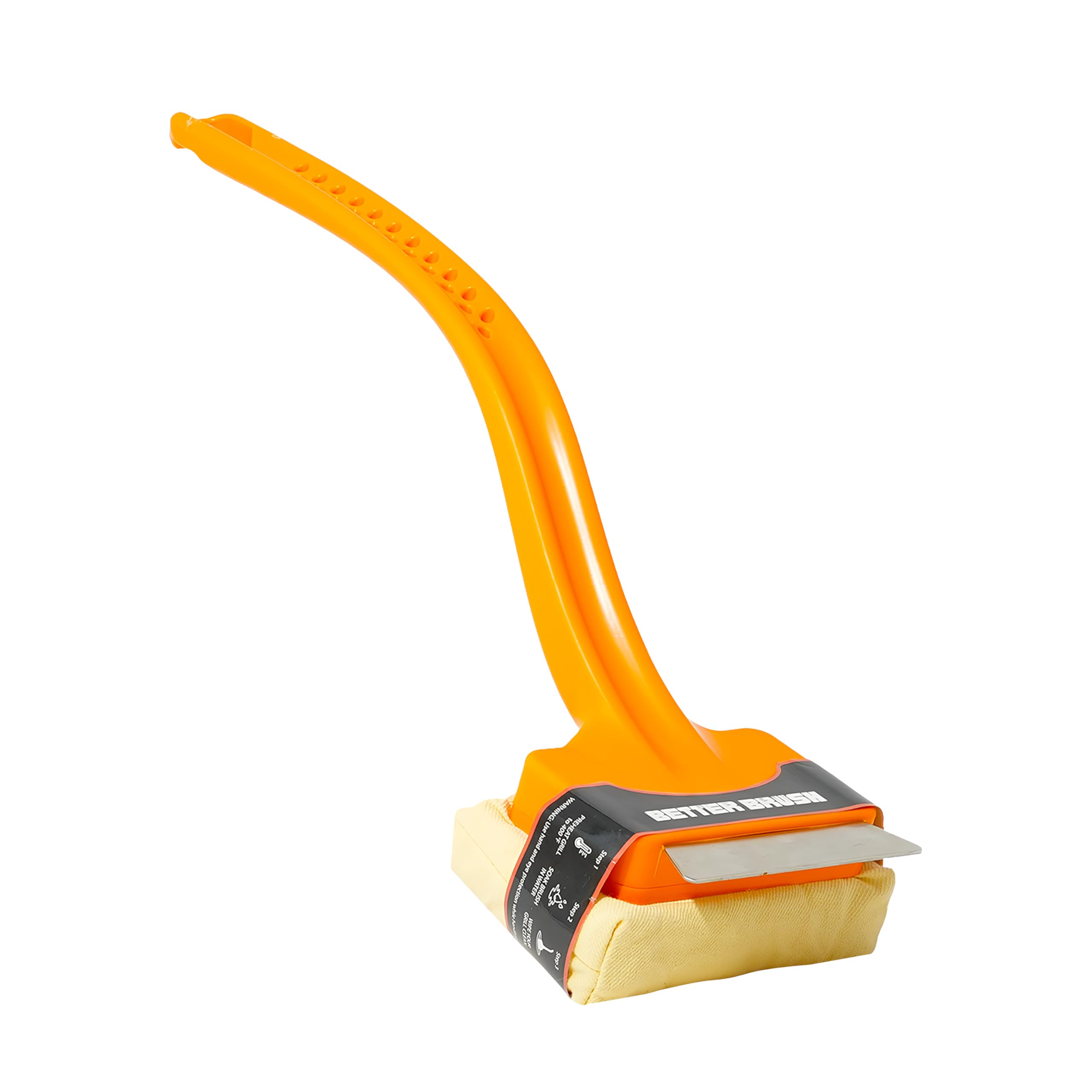 BBQ Replaceable Scraper Cleaning Head - Bristle Free Grill Brush, Safe for Stainless Steel & Cast Iron Grates - Premium Aramid Fiber, Built-in Bottle Opener (Better Brush)