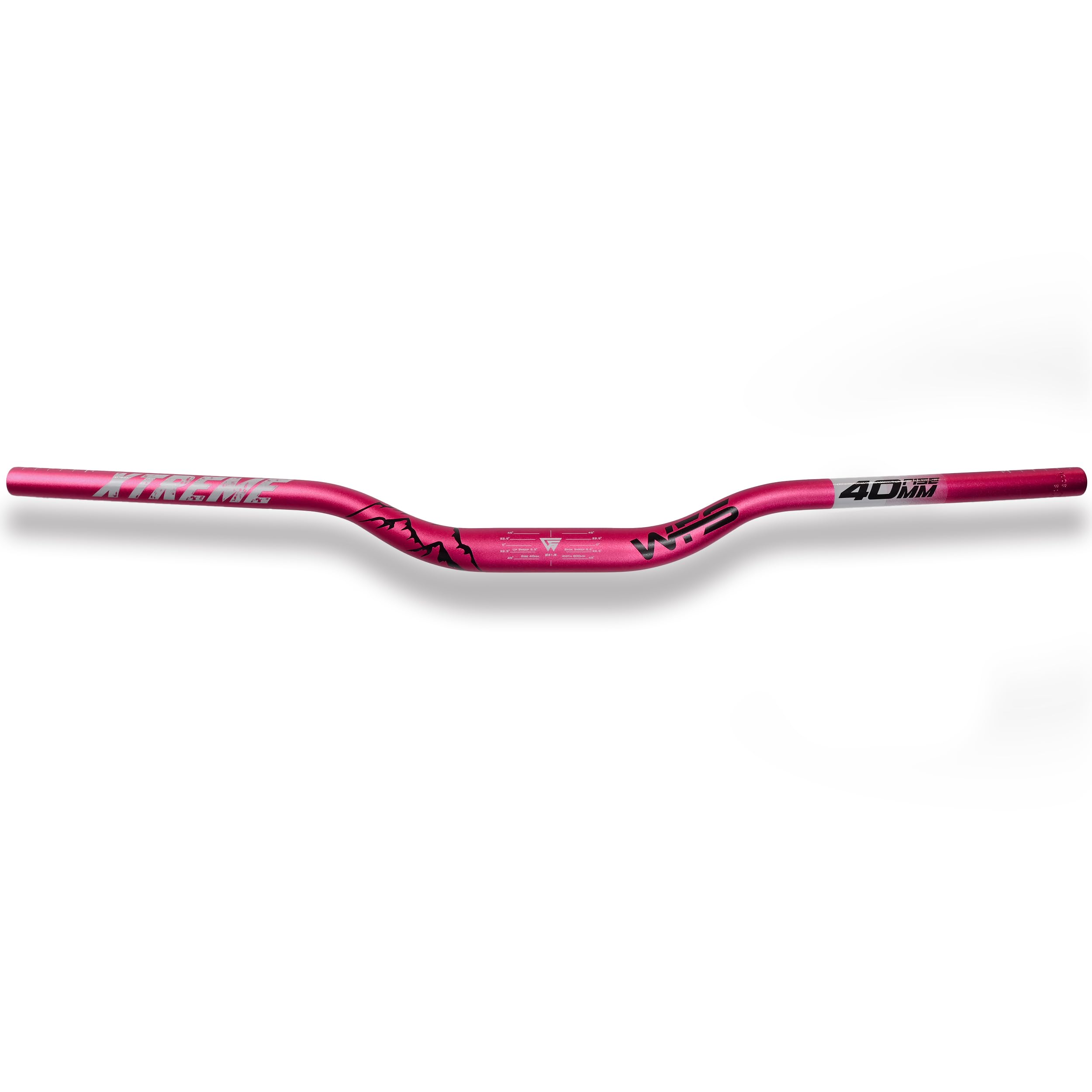 WFS Xtreme 31.8 x 800mm Handlebar 40mm Rise, Red