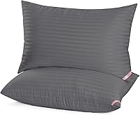 Vista 8 de EIUE Hotel Collection - Almohadas de cama para dormir, paquete de 2 almohadas tamaño Queen, almohadas para dormir de lado y de espalda, almohadas