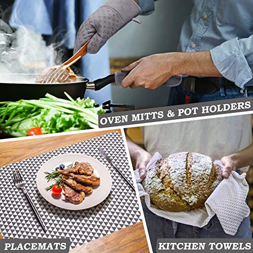 image for BSKSSK Oven Mitts and Pot Holder Sets with Kitchen Towels and Placemat