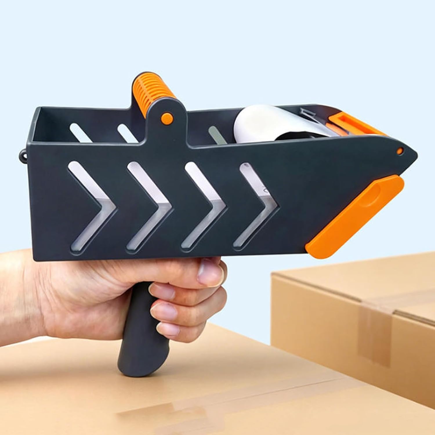 Applicatore Manuale di Etichette di Spedizione, Pistola Applicatrice di Codici A Barre, Supporta Etichette A Fisarmonica Alte 65 Mm E in Rotolo con Diametro Esterno di 14 Cm, Non Richiede
