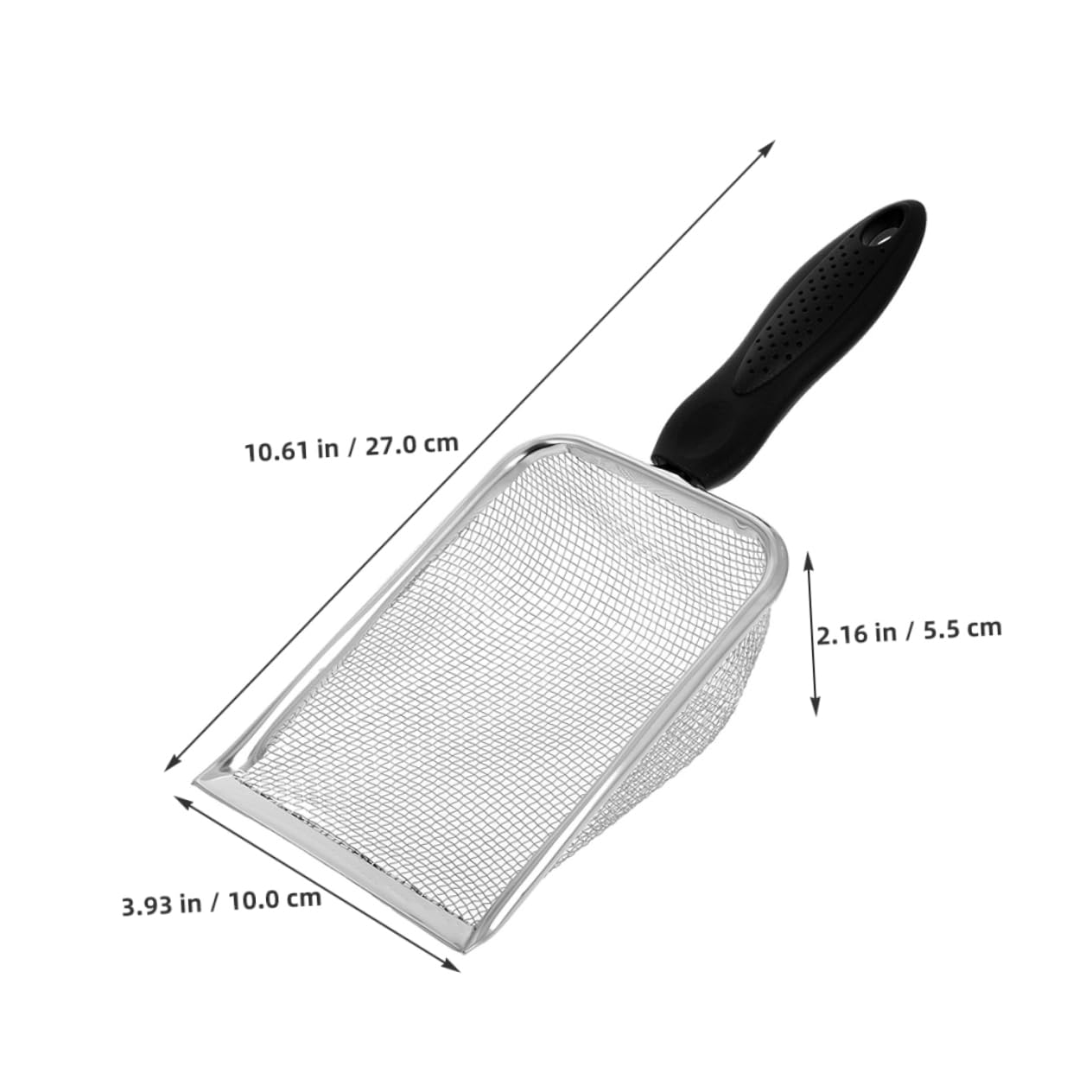 COLLBATH 2Pcs Stainless Steel Cat Litter Scoop Durable Waste with Fine Mesh for Efficient Pet Waste Removal for Cat Litter Box Maintenance