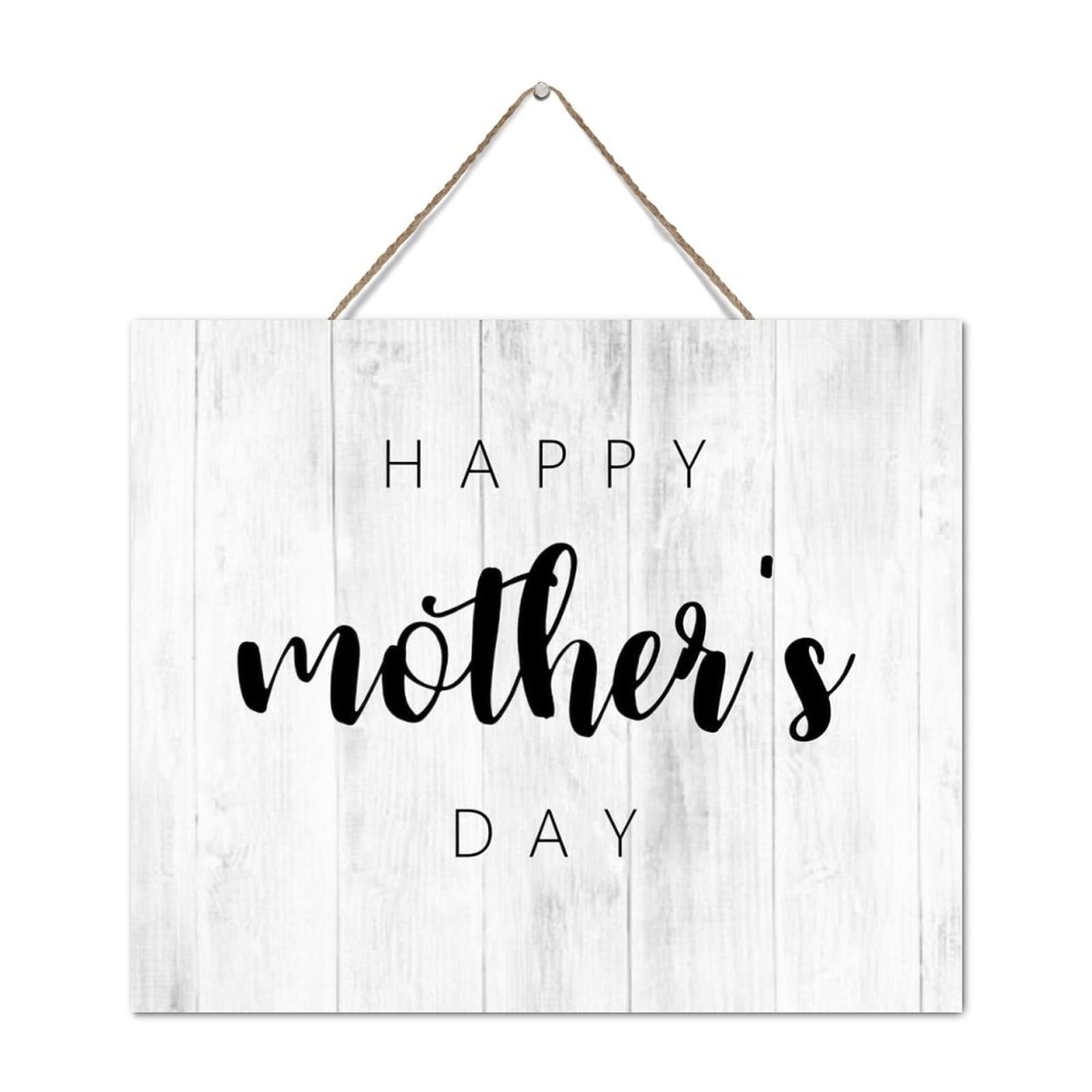 Plaque en bois de ferme Happy Mother's Day. Décoration pleine de tendresse pour le porche