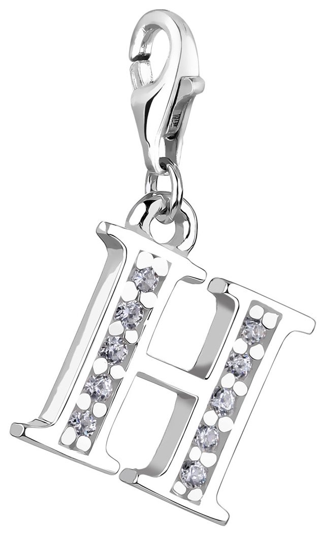 Nenalina Buchstabe F Charm Anhänger - 925 Sterling Silber Mit Karabiner