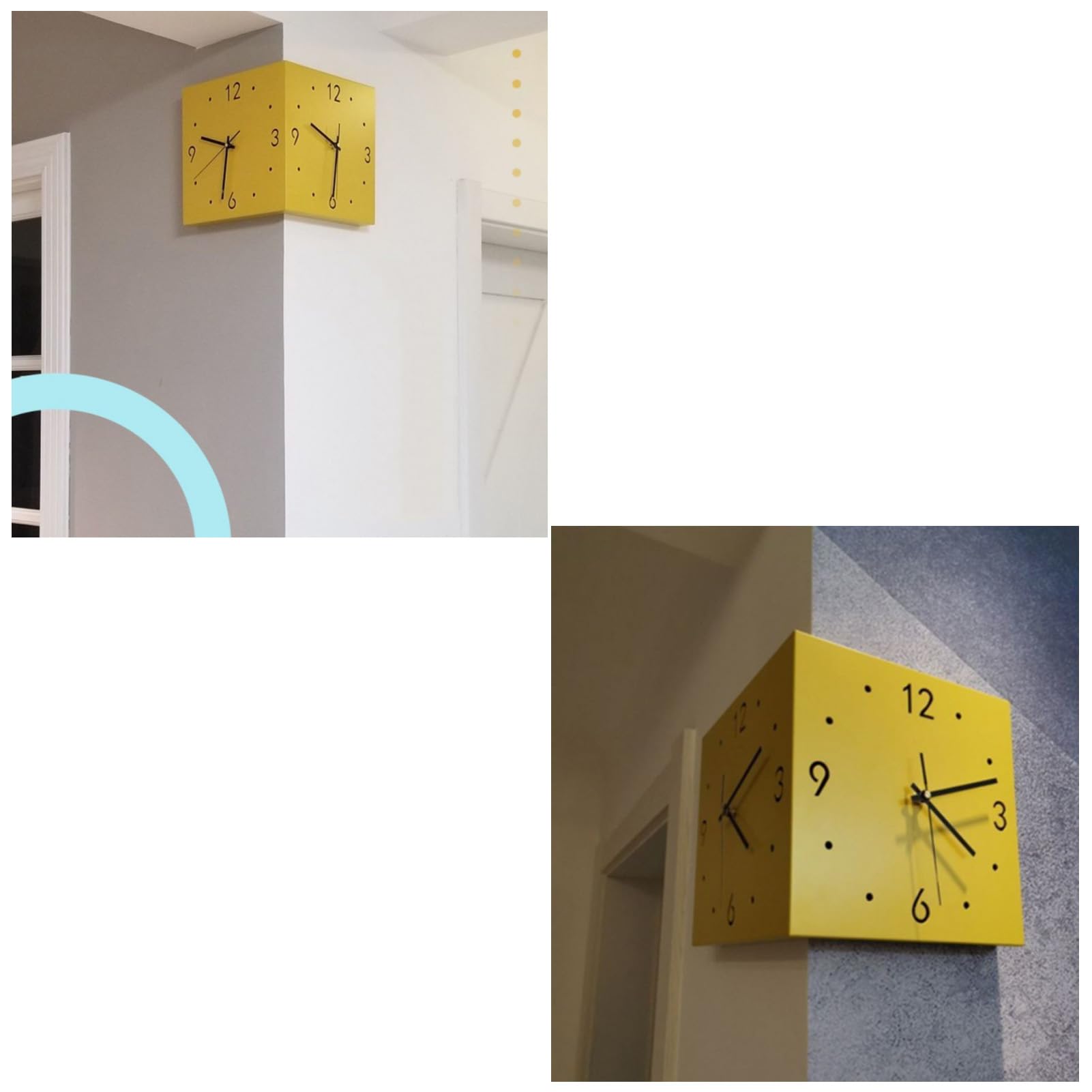 Retro wandklok, antieke stijl, dubbelzijdige stationsklok