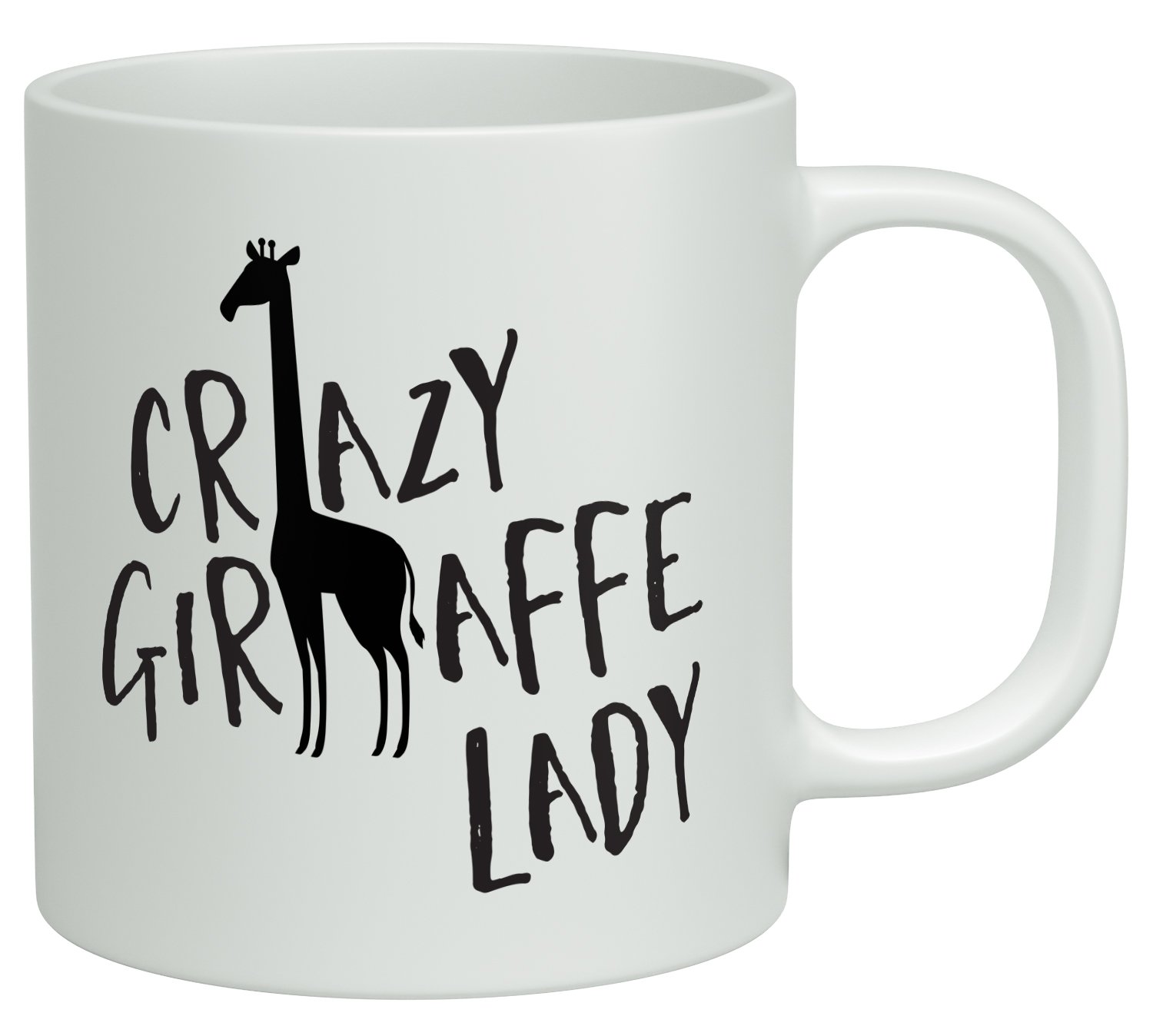 Shopagift Crazy Giraffe Lady White 10oz Novelty Gift Mug Cup