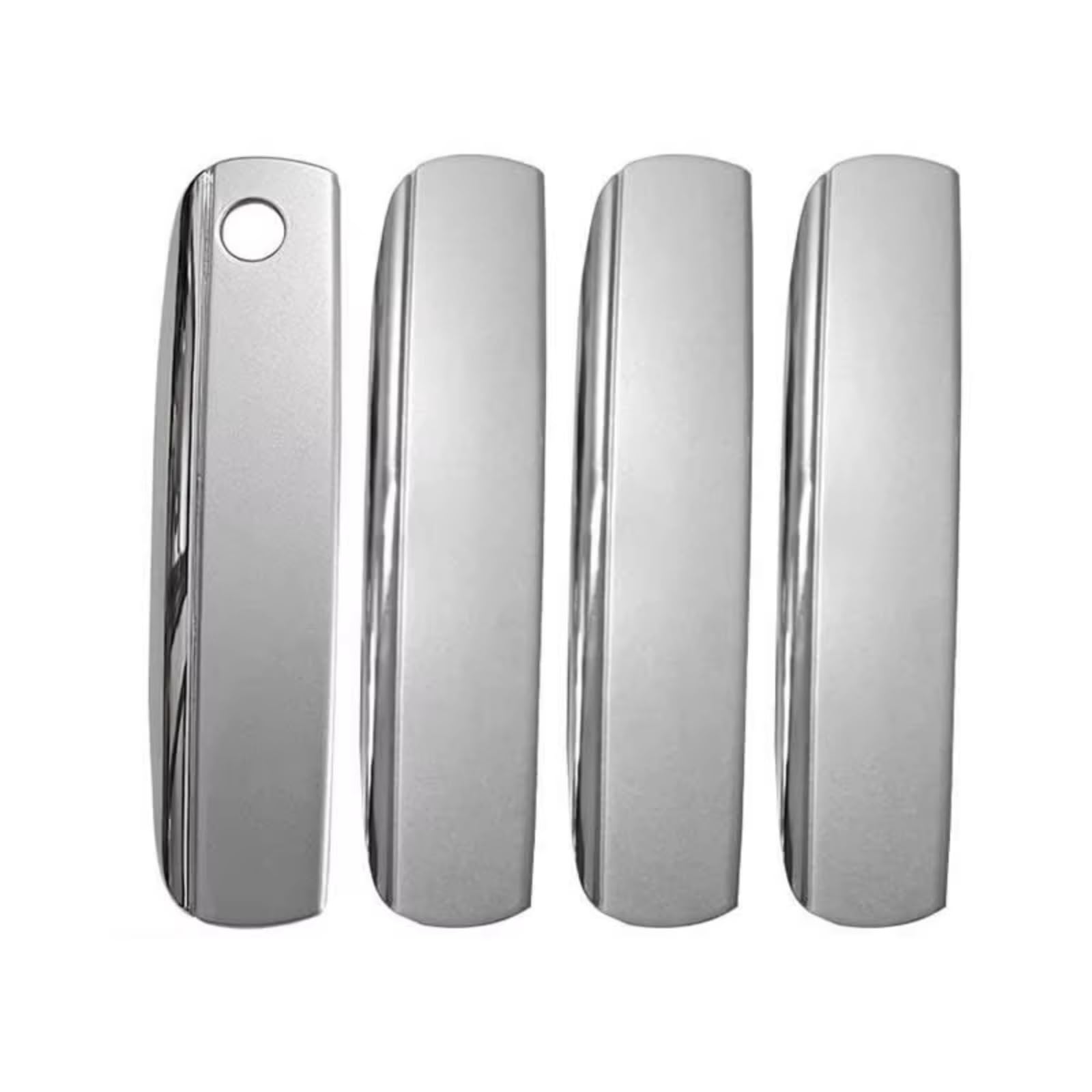 Fvoirss Silver Outer Door Handle Compatible With For A6 For C6 2005 2006 2007 2008 2009 2010 2011 Car Exterior Side Door Handle Cover Decoration Replacement(Silver)