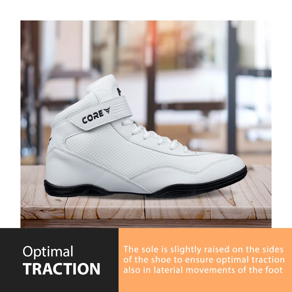 CORE Chaussures de Lutte pour Hommes, Femmes et Enfants - Wrestling Shoes, Lutte Homme - Chaussures d'arts Martiaux antidérapantes