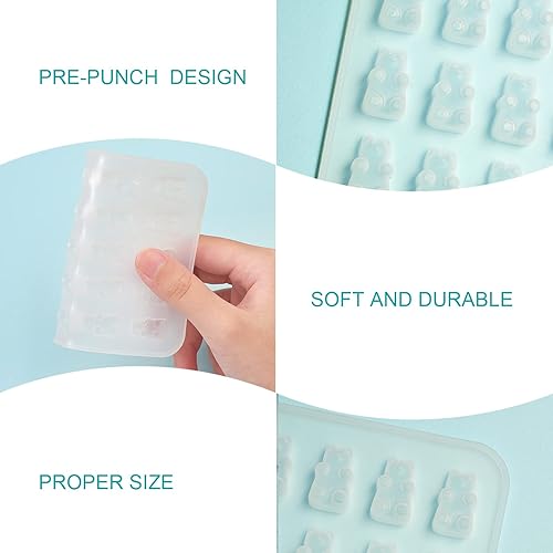 Miniatura 3 de UR Urlifehall 1 juego de moldes de impresión de pata de gato blanco, kits de colgantes de silicona para bricolaje, moldes de resina con tornillo de