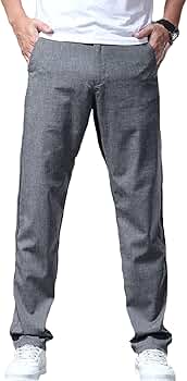 Amazon.com: Men's Casual Light-Colored Stretch Linen