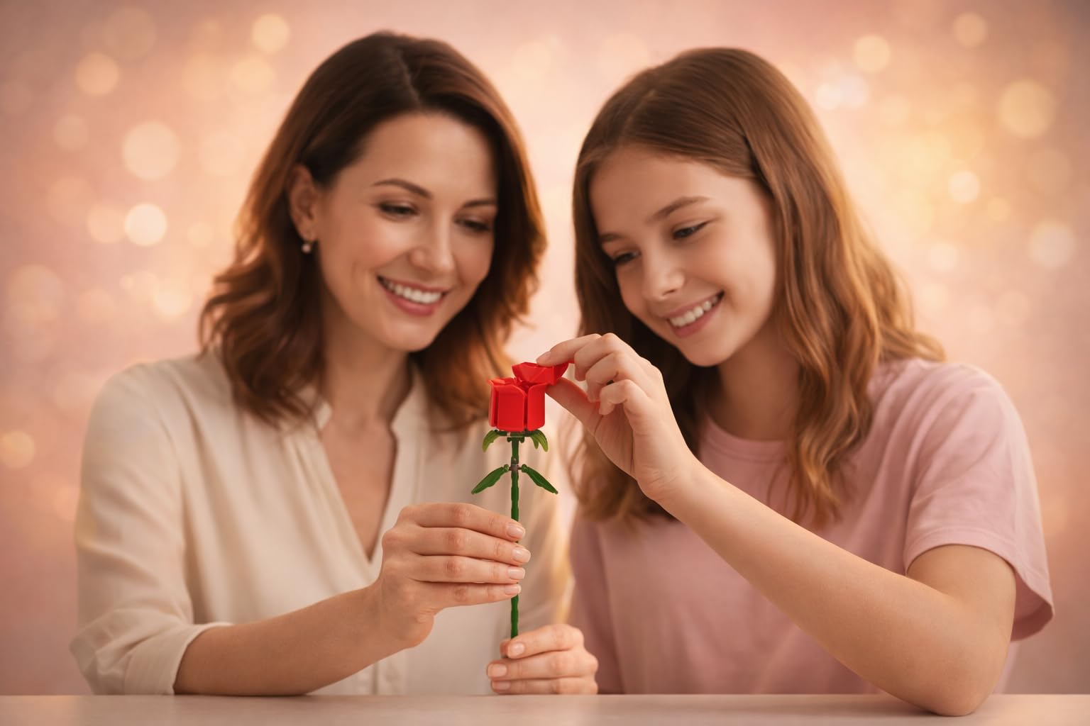 2 Flores Rosa Eterna | Flowers Botanic Bloques de Construcción Adultos | Flores Artificiales Decoracion Hogar | Maquetas para Construir Adultos , Regalos San Valentin, Dia Dos Namorados, Regalo madre — view 4
