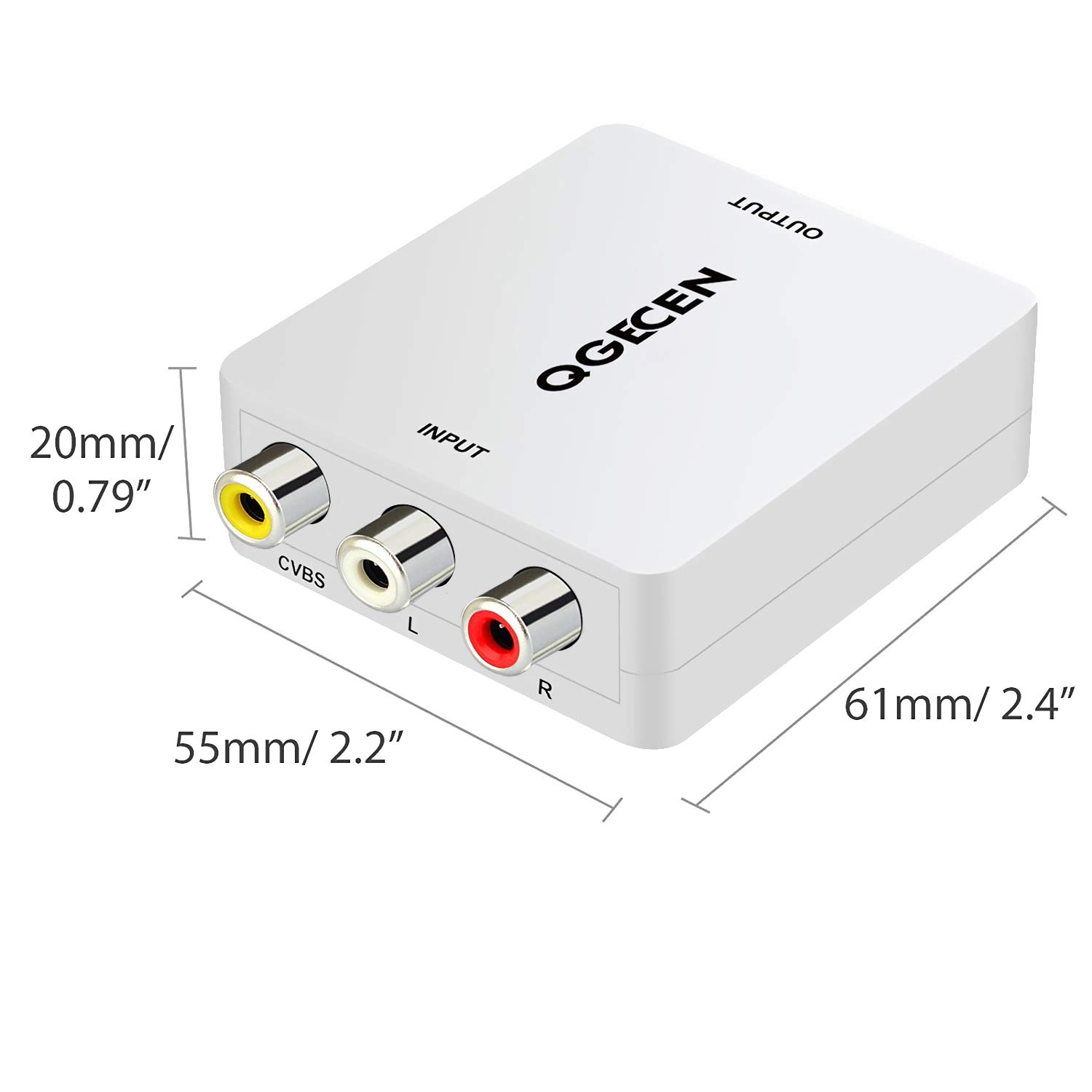 Buy RCA to HDMI Converter, AV to HDMI Converter Adapter, QGECEN Mini