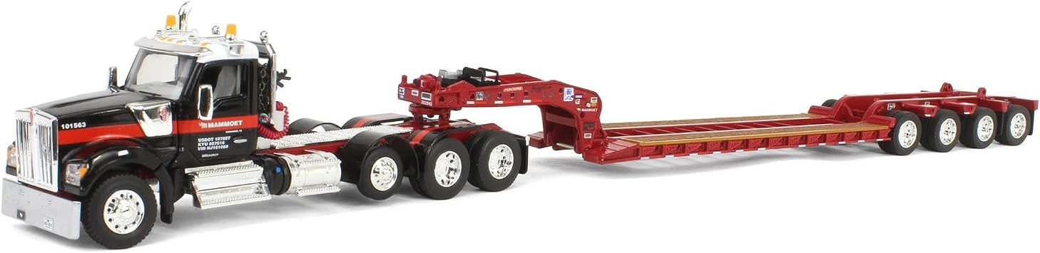 First Gear DCP 1/64 Kenworth W990 with Tri-axle Fontaine Magnitude Lowboy Trailer, Mammoet 69-1869