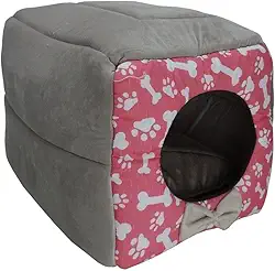 Cama Iglu e Toca Para Cachorro Luxo ROSA G