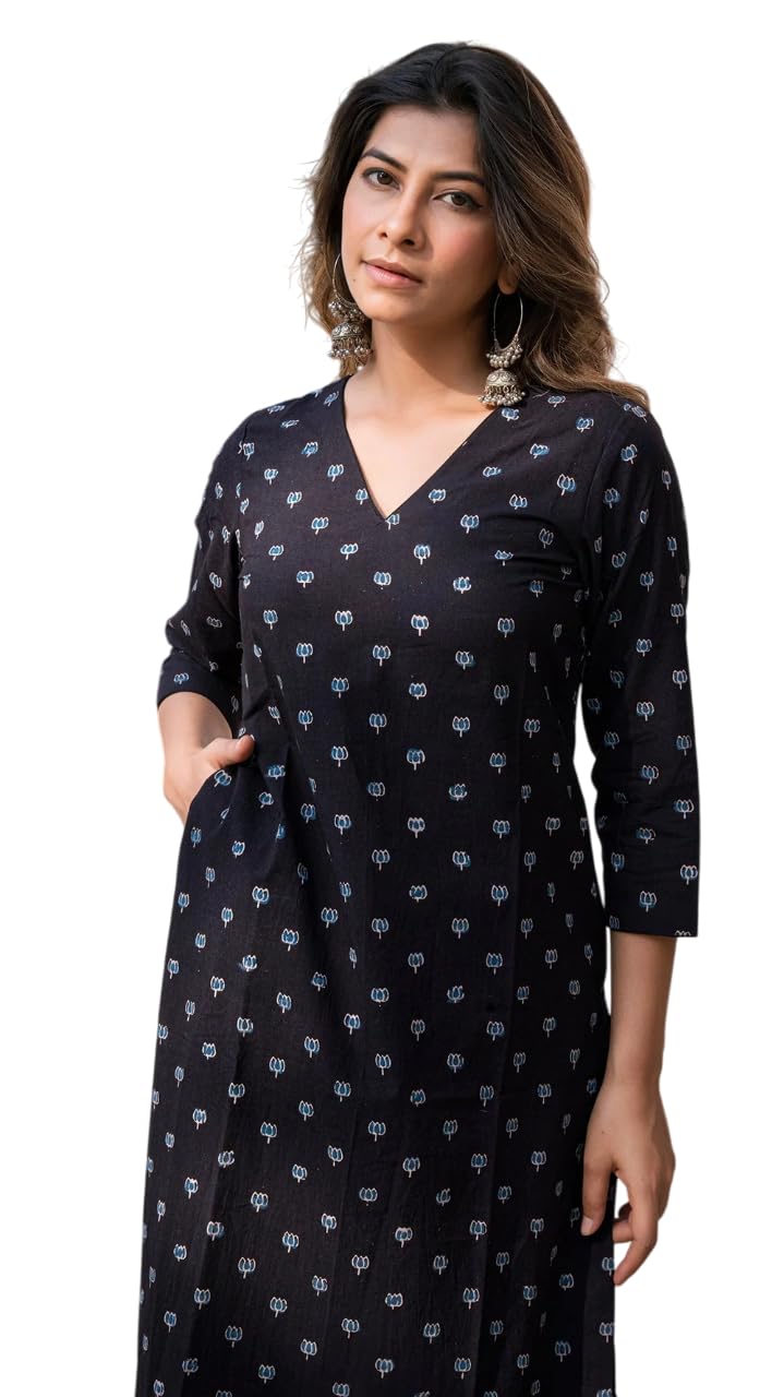 sarvastrika Women's Long Straight Kurta | Designer Floral Print Rayon Long Kurta for Women | Regular Fit Long Kurti | Stylish Long Kurta for Girls | Kurti for Office-picture-36