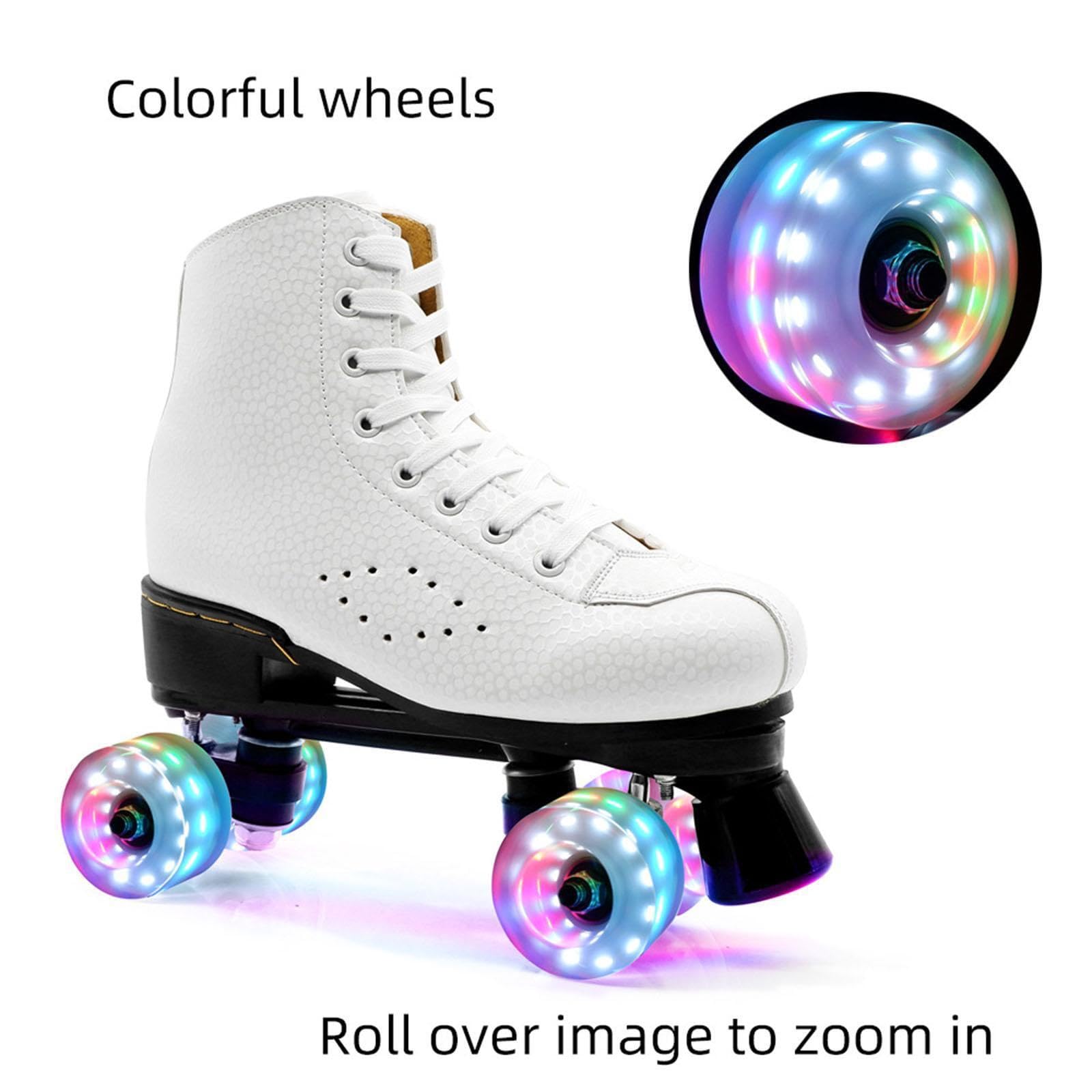 Ruote per pattini a rotelle resistenti all'usura, progettate per un rotolamento fluido, divertimento luminoso e piacevole, pattinaggio per tutti, pattini a doppia,