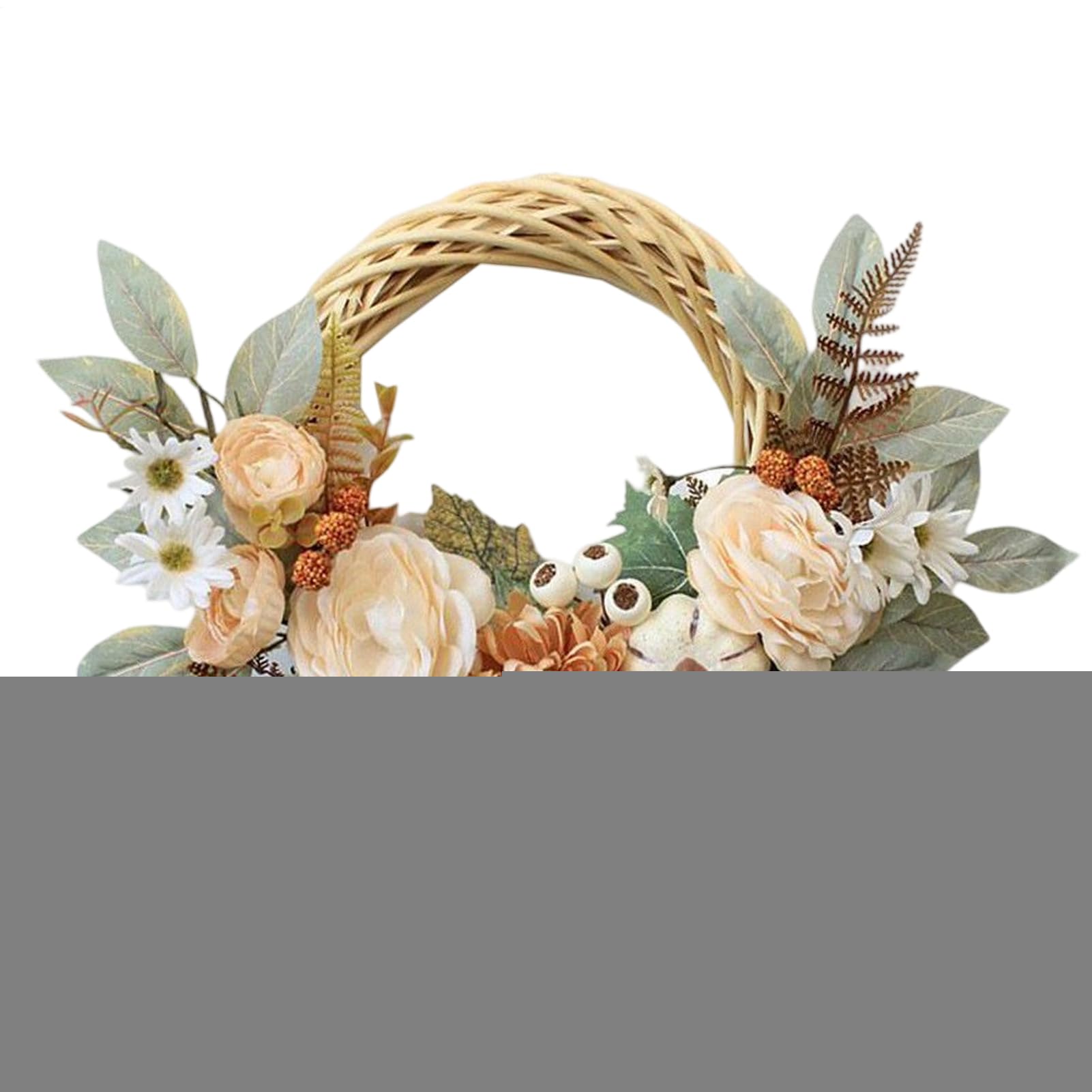 Décoration festive d'automne pour fenêtre et porte de maison chaleureuse