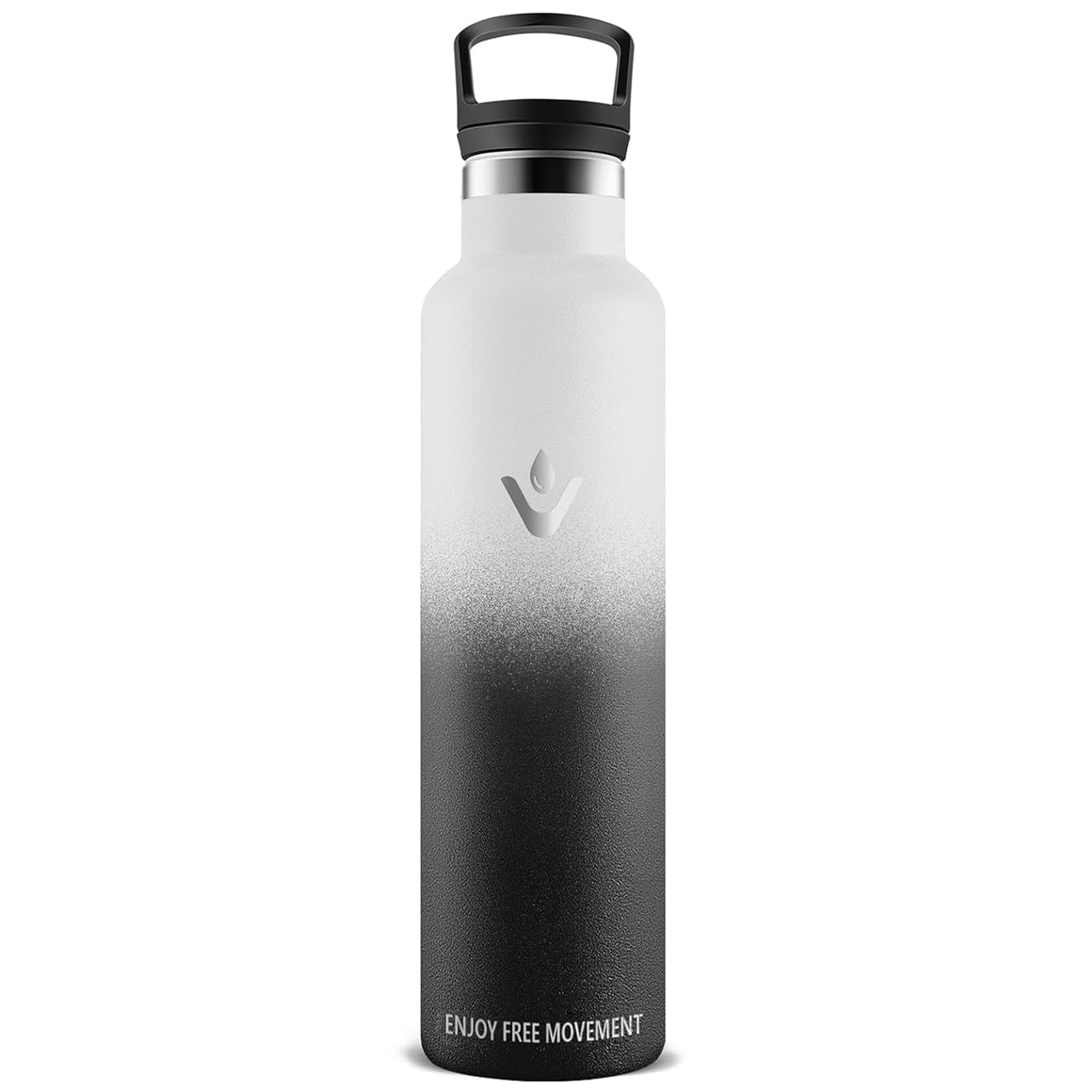 Trinkflasche Edelstahl 1L, BPA-Frei, Thermosflasche, Auslaufsichere Isolierflasche Doppelwandig, Wasserflasche, Thermoskanne, mit Strohhalm, Trinkflasche Kohlensäure Geeignet für Camping
