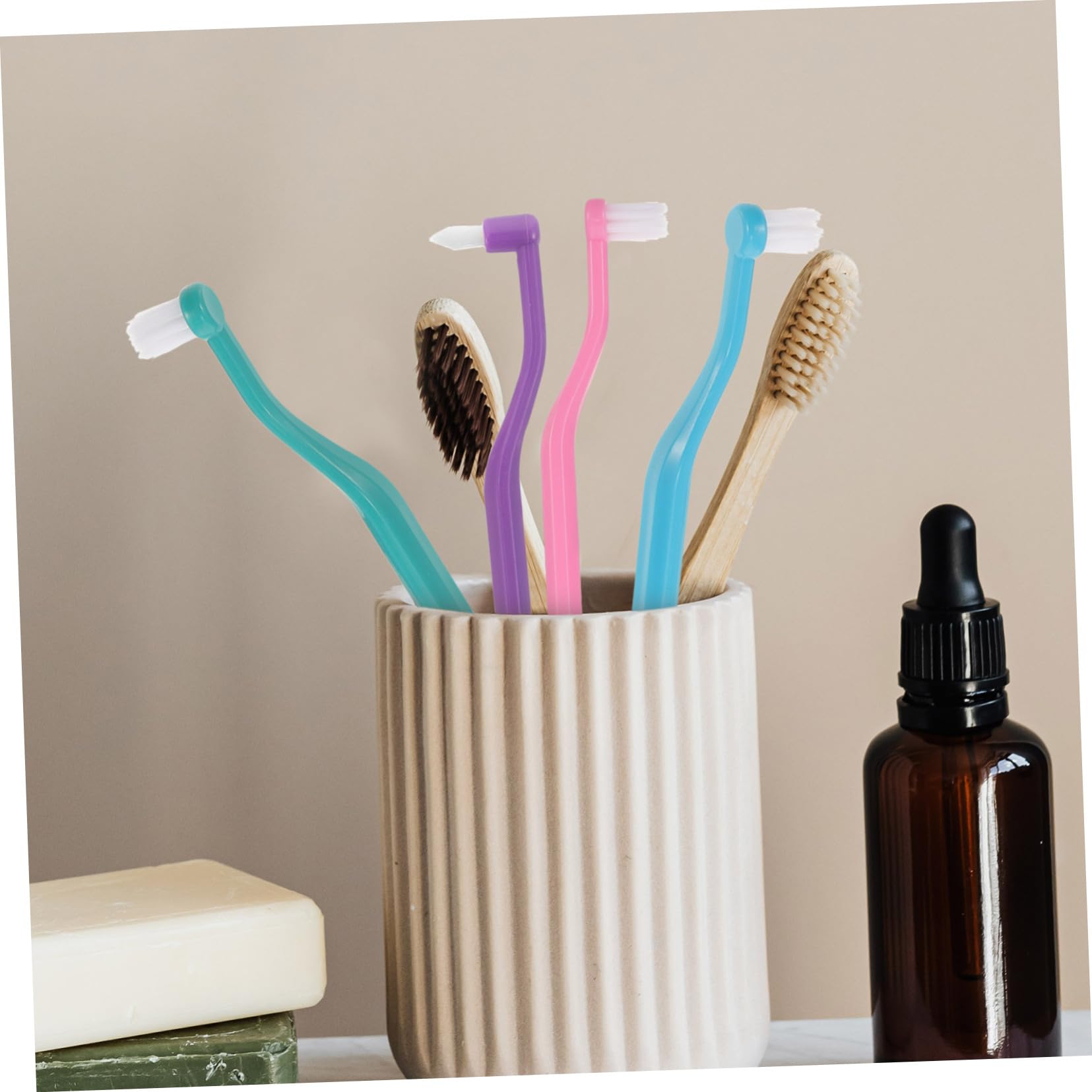 Healvian 20piezas Cepillos Interdentales De Doble Cara Herramientas De Limpieza Oral Para Higiene Completa