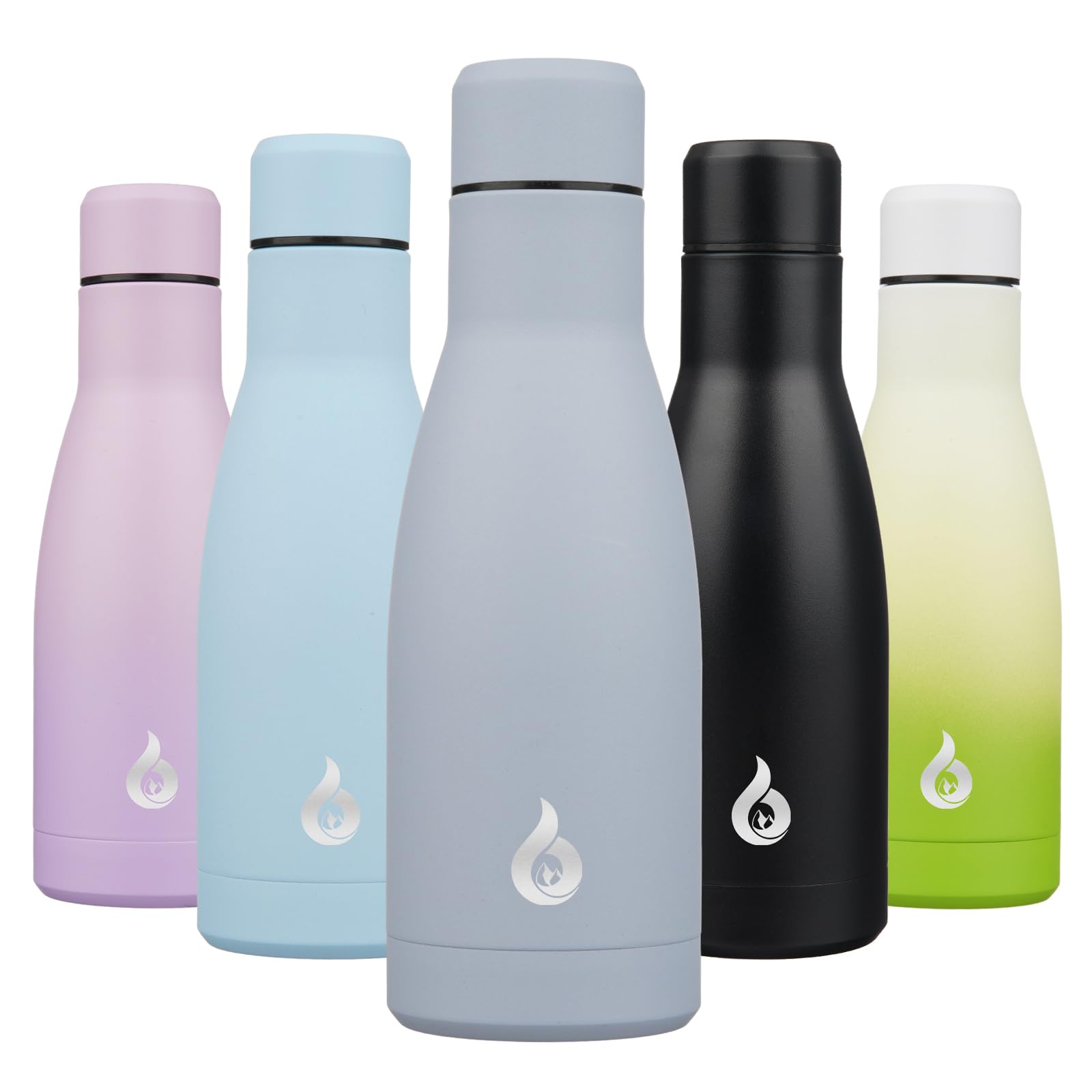BJPKPK Insulated Water Bottle 350 ml Stainless Steel Water Bottles Dishwasher Safe Reusable Metal Thermos Travel Mug Keeps Cold  Hot, Elegant Green
