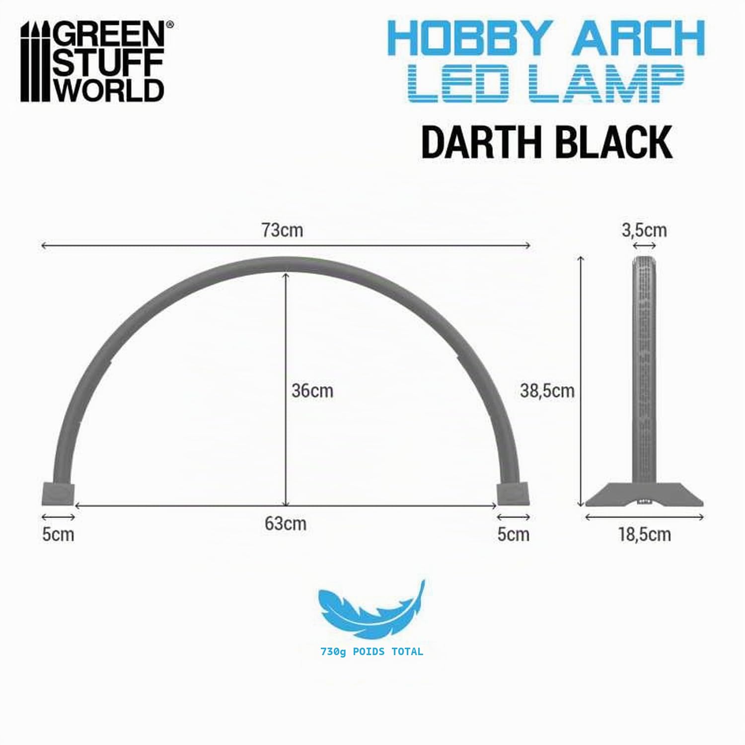 Green Stuff World Hobby Arch 11060 - Lampe LED Darth Black