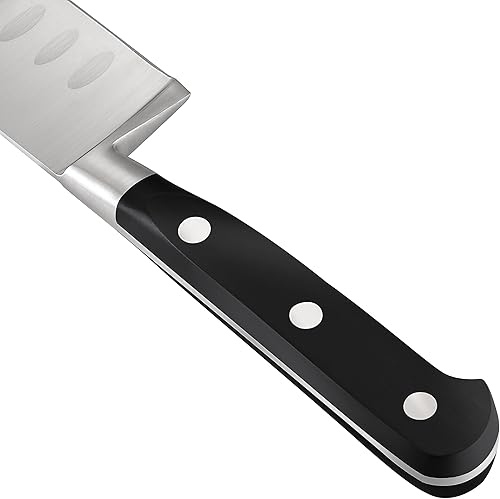 Miniatura 10 de Cooks Standard Juego de cuchillos de acero inoxidable de alto carbono, 2 piezas, cuchillo de chef de 8 pulgadas y cuchillo Santoku de 7 pulgadas,