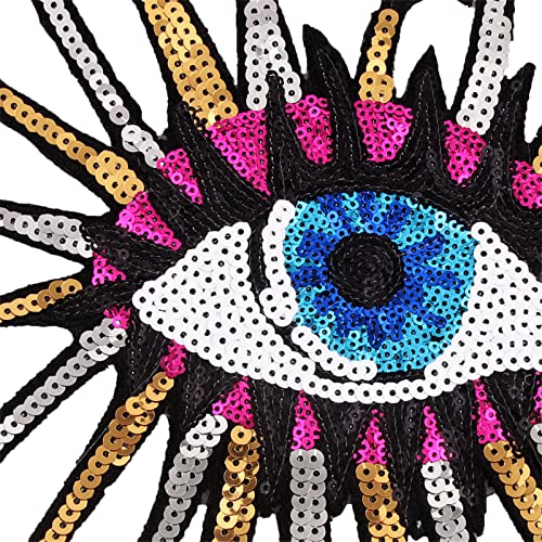 Star Eye Patches Iron On Patches Sequin Patch Embroidered Badge Motif Applique Patch For Clothing Jeans T-Shirt #TOP3