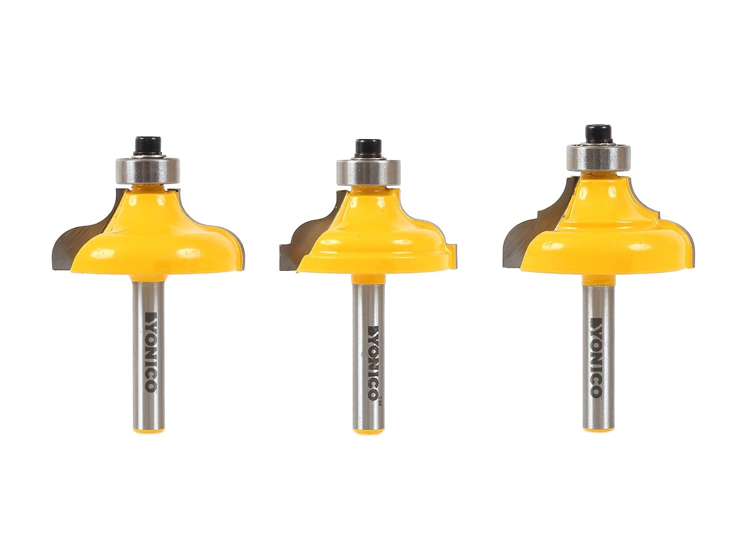 YONICO Edge Forming Router Bits Set 3 Bit 1/4-Inch 1/4-Inch Shank 13325q