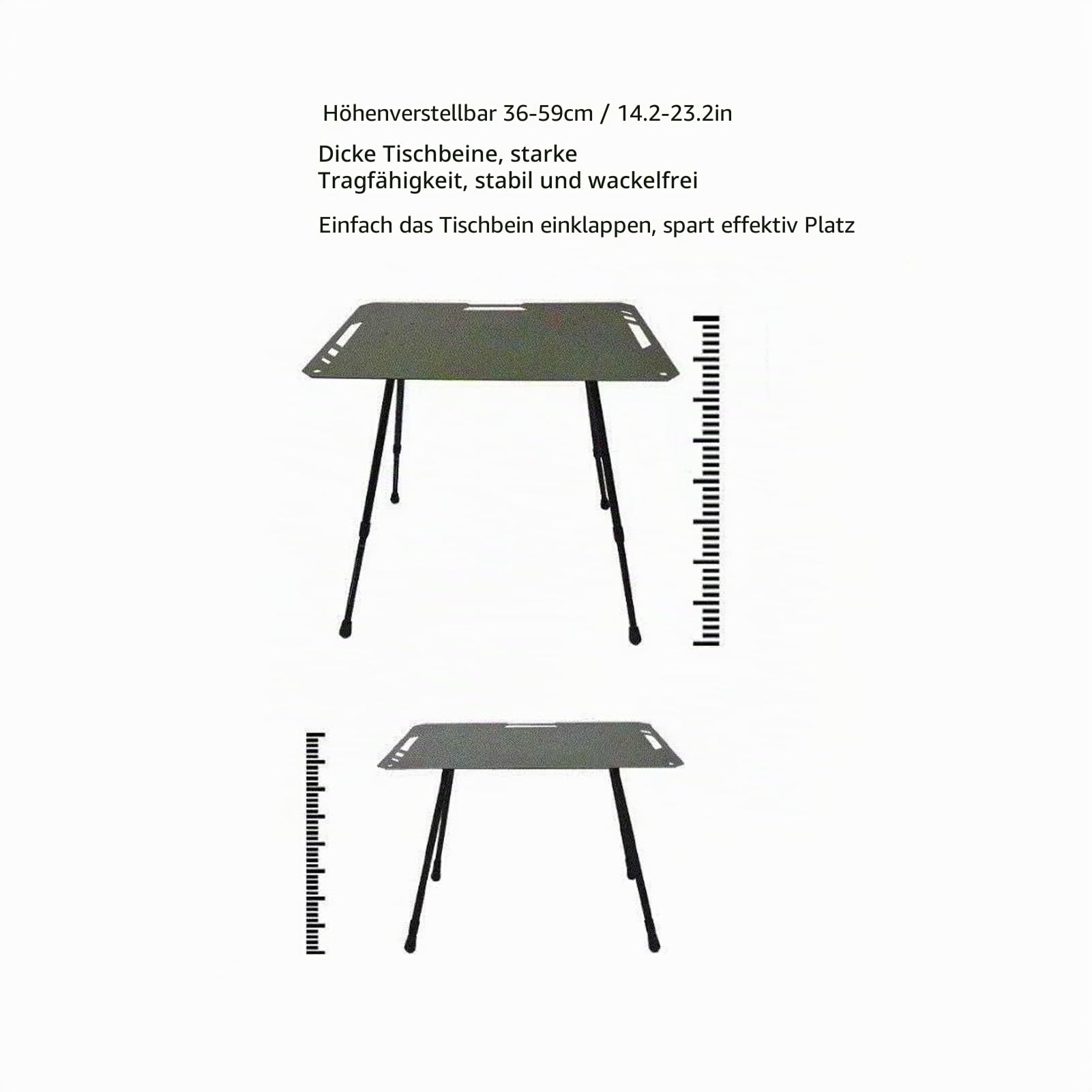 Klappbare Camping-Tischbeine, höhenverstellbar stabile Aluminiumlegierung mit Nylonverbindungen, Faltbare Outdoor-Tischbeine für Garten Picknick und Outdoor-Abenteuer