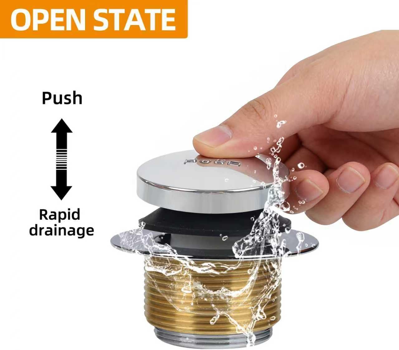 Matte Black Bathtub Drain Kit with Tip-Toe Stopper, 1-1/2" Tubular Waste and Overflow Assembly for Standard Tubs 14"-16", Universal PVC Rough-In Replacement Parts with 2-Hole Faceplate