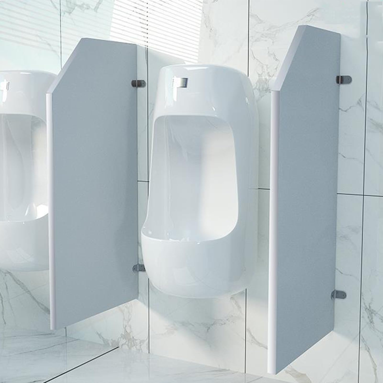 Générique Écran d'urinoir étanche pour Toilettes Hommes, cloison Murale de séparation, Panneau de séparation de Toilettes Durable, Gris 90x40cm (1pc) - Améliore la santé et l'hygiène publiques