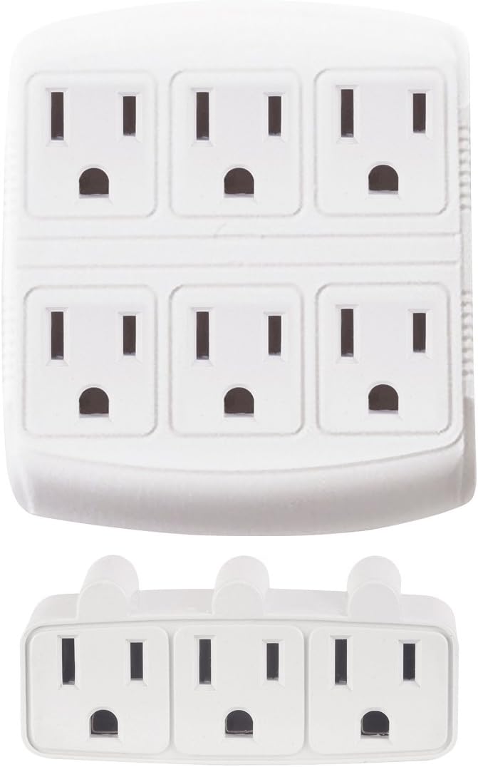 Globe Electric 46004 MultiTap Outlet Combo, 3 Outlet and 6 Outlet, 2