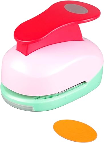 Rondam Ellipse - Perforadora ovalada de 2 pulgadas, hecha a mano, para manualidades, álbumes de recortes, fabricación de tarjetas, color caramelo de